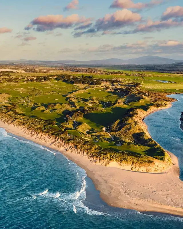 Barnbougle Dunes from the air