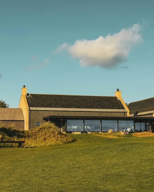 The clubhouse at Dumbarnie Links