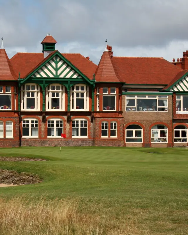 The clubhouse at Royal Lytham and St Annes